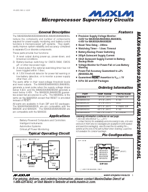 MAX690AESA Datasheet PDF Maxim Integrated