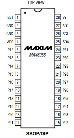 MAX6956AAI Datasheet PDF Maxim Integrated