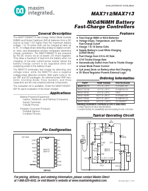 MAX713 Datasheet PDF Maxim Integrated