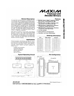 MAX7231AFIPL Datasheet PDF Maxim Integrated