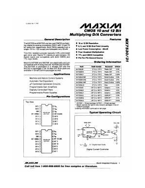 MAX7530J Datasheet PDF Maxim Integrated