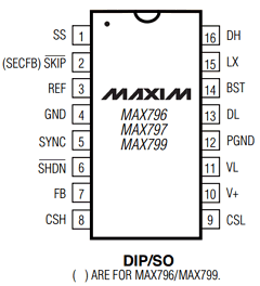 MAX799ESE Datasheet PDF Maxim Integrated
