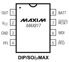 MAX817LCPA Datasheet PDF Maxim Integrated