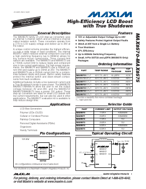 MAX8574EUT+T Datasheet PDF Maxim Integrated