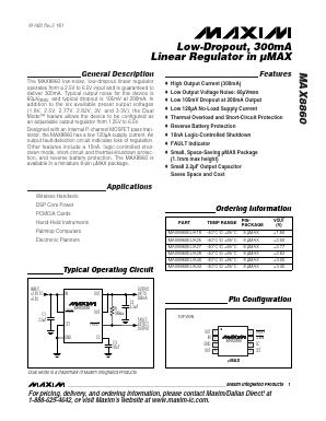 MAX8860 Datasheet PDF Maxim Integrated