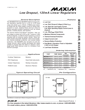 MAX8863REUK-T Datasheet PDF Maxim Integrated