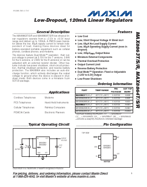 MAX8864SEUK+T Datasheet PDF Maxim Integrated