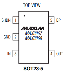 MAX8867C25 Datasheet PDF Maxim Integrated