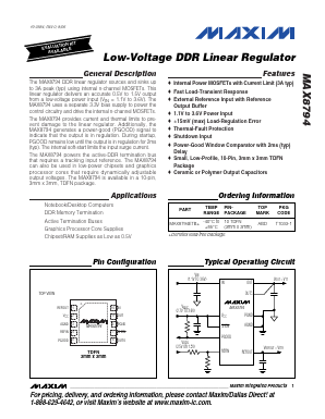 MAX8794ETB Datasheet PDF Maxim Integrated
