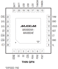 MAX8934AET Datasheet PDF Maxim Integrated