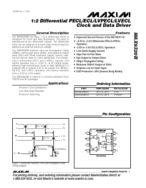 MAX9320BEUA Datasheet PDF Maxim Integrated