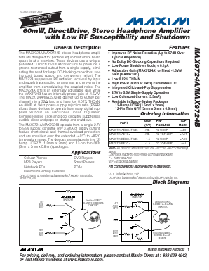 MAX9724A Datasheet PDF Maxim Integrated