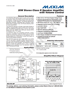 MAX9744 Datasheet PDF Maxim Integrated