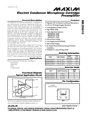 MAX9810B Datasheet PDF Maxim Integrated