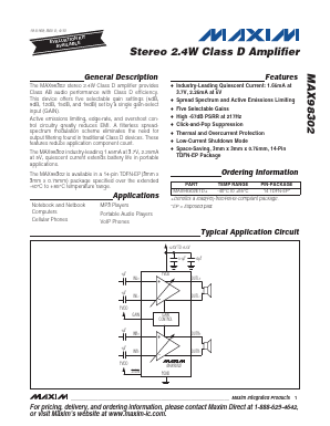 MAX98302 Datasheet PDF Maxim Integrated