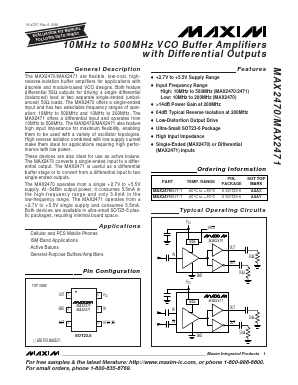 MAX2470 Datasheet PDF Maxim Integrated
