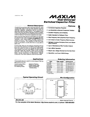 MF10BN Datasheet PDF Maxim Integrated