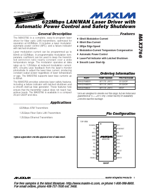 MAX3766E/D Datasheet PDF Maxim Integrated