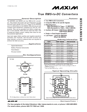 MX536A Datasheet PDF Maxim Integrated