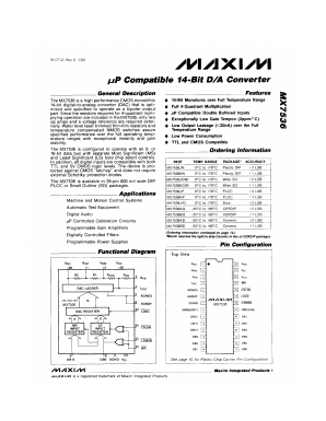 MX7536SD Datasheet PDF Maxim Integrated