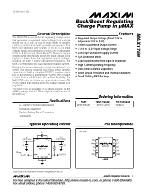 MAX1759EUB Datasheet PDF Maxim Integrated