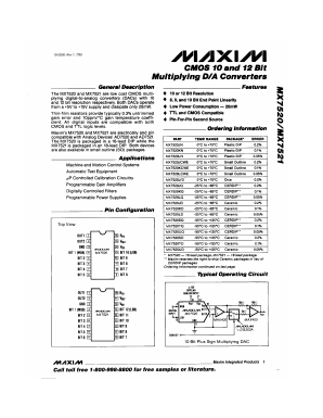 MX7520UQ Datasheet PDF Maxim Integrated