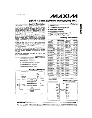 MX7545SQ Datasheet PDF Maxim Integrated