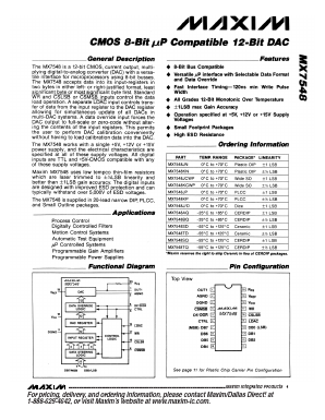MX7548 Datasheet PDF Maxim Integrated