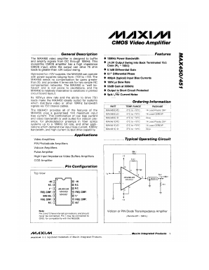 MAX450C/D Datasheet PDF Maxim Integrated