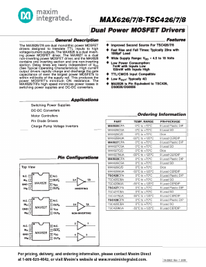 MAX626C_D Datasheet PDF Maxim Integrated