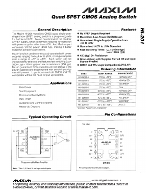 HI6-0201-9 Datasheet PDF Maxim Integrated