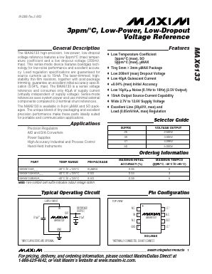 MAX6133A30 Datasheet PDF Maxim Integrated