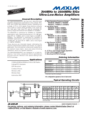 MAX2641EUT+T Datasheet PDF Maxim Integrated