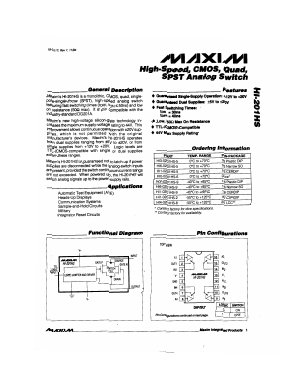 HI3-0201HS-5 Datasheet PDF Maxim Integrated