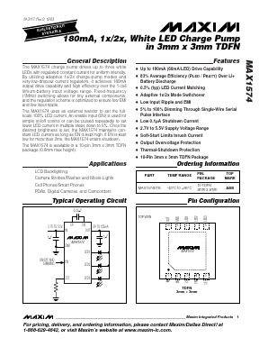 MAX1574ETB-T Datasheet PDF Maxim Integrated