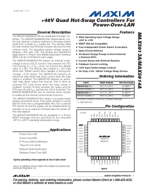 MAX5914AEMH+ Datasheet PDF Maxim Integrated