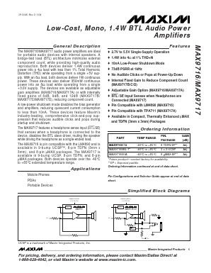 MAX9717BETA Datasheet PDF Maxim Integrated