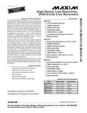 MAX4144EEE Datasheet PDF Maxim Integrated