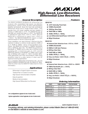 MAX4146EEE Datasheet PDF Maxim Integrated