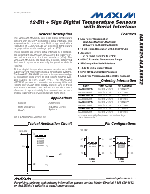 MAX6632MUT Datasheet PDF Maxim Integrated