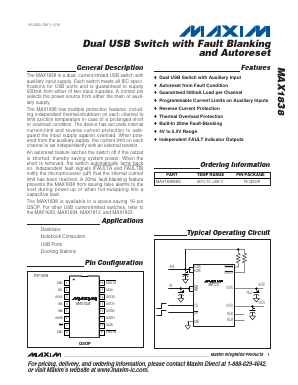 MAX1838 Datasheet PDF Maxim Integrated