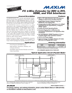 MAX3816ACUE+ Datasheet PDF Maxim Integrated