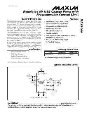 MAX5008CUB Datasheet PDF Maxim Integrated