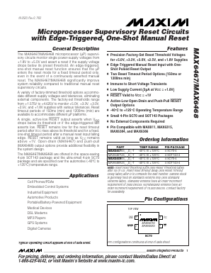 MAX6467US46D3 Datasheet PDF Maxim Integrated