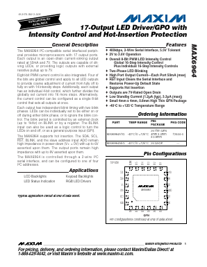MAX6964ATG Datasheet PDF Maxim Integrated