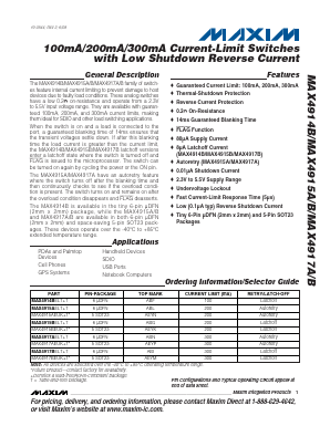 MAX4917BELT-T Datasheet PDF Maxim Integrated