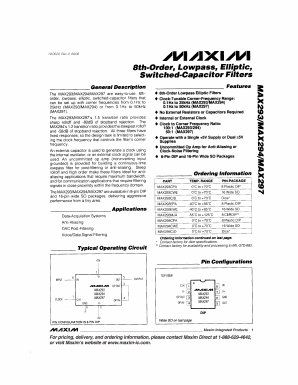 MAX293CWE-T Datasheet PDF Maxim Integrated