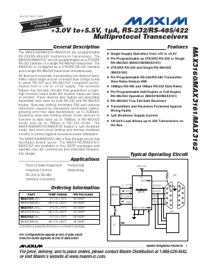 MAX3161EAG+ Datasheet PDF Maxim Integrated
