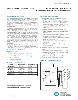MAX3161EAG+ Datasheet PDF Maxim Integrated