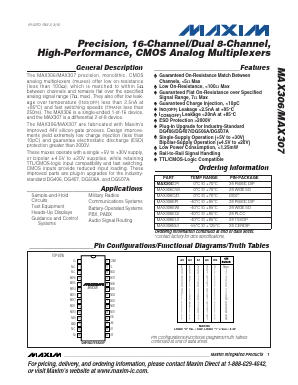 MAX306 Datasheet PDF Maxim Integrated